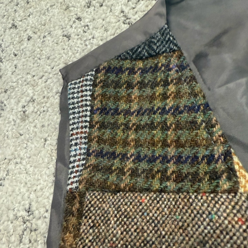 SOLD Men's (Unisex) EVC Hanna’s Hats of Denegal vintage  Patchwork Tweed Vest - Picture 7 of 12
